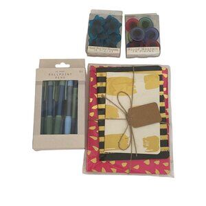 Stationary Assortment School Supplies Office Softcover Journal Heart Star Round